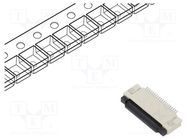 Connector: FFC/FPC; horizontal; PIN: 20; ZIF; SMT; 50V; 0.4A; tinned GCT