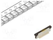 Connector: FFC/FPC; vertical; PIN: 12; ZIF; SMT; 125V; 1A; gold flash GCT