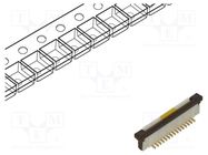 Connector: FFC/FPC; vertical; PIN: 15; ZIF; SMT; 125V; 1A; gold flash GCT