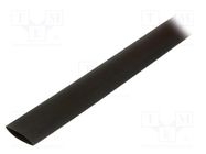 Heat shrink sleeve; glueless,flexible; 2: 1; 19mm; L: 1.2m; black TE Connectivity