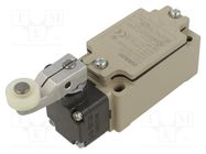 Limit switch; lever R 31,5mm, plastic roller Ø17,5mm; NC x2 OMRON