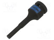 Socket; hex key,socket spanner,impact; HEX 7mm; 1/2"; 80mm KING TONY