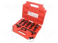 Wrench-set; 6-angles,socket spanner,impact; 1/2"; 13pcs. Milwaukee