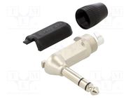 Connector: Jack 6,3mm; plug; male; stereo; ways: 3; angled 90° REAN