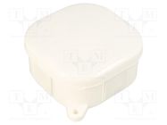 Enclosure: junction box; X: 92mm; Y: 92mm; Z: 44mm; IP54; white PAWBOL