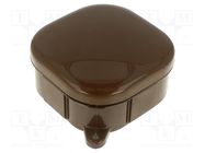 Enclosure: junction box; X: 92mm; Y: 92mm; Z: 44mm; IP54; brown PAWBOL