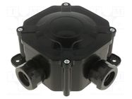 Enclosure: junction box; IP67; with cable gland; black PAWBOL