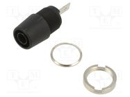 Connector: 4mm banana; socket; 20A; 1kV; black; nickel plated STÄUBLI