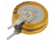 Supercapacitor; THT; 330mF; 5.5VDC; Ø12x4.8mm; Leads: V type Viking