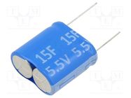 Supercapacitor; THT; 15F; 5.5VDC; 32x32x16mm Viking