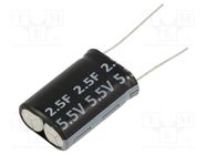 Supercapacitor; THT; 2.5F; 5.5VDC; 17x25x8.5mm Viking