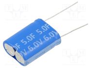 Supercapacitor; THT; 5F; 6VDC; 21x26x10mm Viking