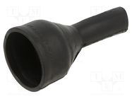 Heat shrink boot; glueless,straight; 6.3mm; black; -75÷150°C TE Connectivity