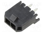 Connector: wire-board; socket; male; Micro-Fit 3.0; 3mm; PIN: 2; 5A MOLEX