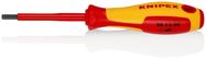 KNIPEX 98 13 40 Screwdriver for hexagon socket screws insulated with multi-component grips, VDE-tested burnished 182 mm