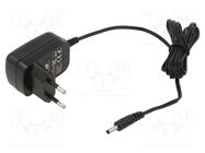 Power supply: switching; mains,plug; 5VDC; 2A; Out: 3,5/1,35 AKYGA