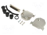 Connector: D-Sub; PIN: 25; plug; male; soldering; for cable; black ENCITECH