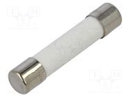 Fuse: fuse; quick blow; 15A; 250VAC; ceramic; 6.3x32mm; brass OPTIFUSE