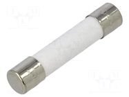 Fuse: fuse; 5A; 250VAC; quick blow; ceramic; 6.3x32mm; brass OPTIFUSE