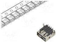 Connector: USB A; socket; THT; PIN: 4; angled 90°; USB 2.0; 3A GCT