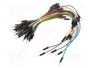 Connection cable; male-male; PIN: 1; mix colours; 65pcs; WHADDA VELLEMAN