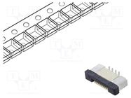 Connector: FFC/FPC; horizontal; PIN: 8; ZIF; SMT; 500mA; tinned; 30mΩ CONNFLY