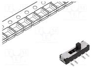 Switch: slide; Pos: 3; DP3T; 0.3A/6VDC; ON-ON-ON; SMT; -40÷85°C; JS C&K