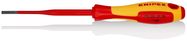 KNIPEX 98 20 35 SL Screwdriver (Slim) for slotted screws insulating multi-component handle, VDE-tested burnished 202 mm