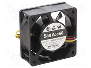 Fan: DC; axial; 48VDC; 60x60x25mm; 31.8m3/h; 28dBA; ball; 3800rpm SANYO DENKI