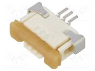 Connector: FFC/FPC; horizontal; PIN: 3; top contacts,ZIF; SMT; 50V MOLEX