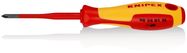 KNIPEX 98 24 01 SL Screwdriver (Slim) for cross-recessed screws Phillips® insulating multi-component handle, VDE-tested burnished 187 mm