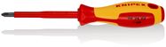 KNIPEX 98 24 02 Screwdriver for cross recessed screws Phillips® insulating multi-component handle, VDE-tested burnished 212 mm