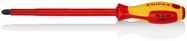 KNIPEX 98 24 04 Screwdriver for cross recessed screws Phillips® insulating multi-component handle, VDE-tested burnished 320 mm