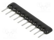 Resistor network: X; THT; 3.3Ω; ±2%; 0.125W; No.of resistors: 9 ROYAL OHM