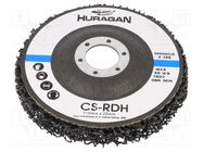 Wheel; Dim: Ø115x13mm; Mount.hole diam: 22mm HURAGAN