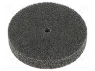 Wheel; fleece; Dim: Ø76x12mm; Mount.hole diam: 6mm HURAGAN