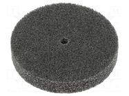 Wheel; fleece; Dim: Ø76x12mm; Mount.hole diam: 6mm HURAGAN