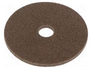 Wheel; fleece; Dim: Ø125x6mm; Mount.hole diam: 22mm HURAGAN