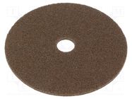 Wheel; fleece; Dim: Ø150x3mm; Mount.hole diam: 22mm HURAGAN