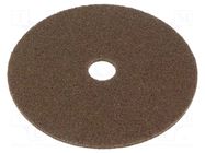 Grinding pin; fleece; Dim: Ø150x3mm; Grit: 6A; mounting holes HURAGAN