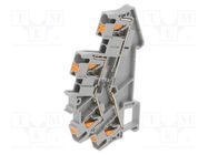 Splice terminal: rail; 0.14÷4mm2; ways: 2; terminals: 4; grey; PTTBS PHOENIX CONTACT