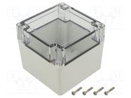 Enclosure: multipurpose; X: 105mm; Y: 105mm; Z: 90mm; ZP; ABS; IP67 KRADEX