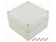 Enclosure: multipurpose; X: 120mm; Y: 120mm; Z: 75mm; ZP; light grey KRADEX