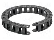 Cable chain; LIGHT; Bend.rad: 150mm; L: 990mm; non-openable frames BREVETTI