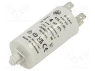 Capacitor: polypropylene; motors, run; 4uF; 400VAC; Ø28x55mm; ±5% DUCATI ENERGIA