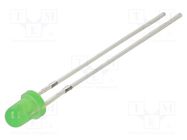 LED; 3mm; green; 330÷500mcd; 60°; Front: convex; 2.8÷3.4VDC; 102mW OPTOSUPPLY