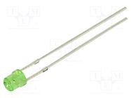 LED; 3mm; yellow green; 45÷68mcd; 80°; Front: recessed; 1.8÷2.6V OPTOSUPPLY