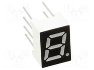 Display: LED; 7-segment; 7mm; 0.28"; No.char: 1; yellow-green; 12mcd OPTOSUPPLY