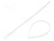 Cable tie; multi use; L: 300mm; W: 7.2mm; natural; polyamide QOLTEC