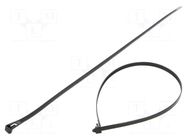 Cable tie; multi use; L: 450mm; W: 7.2mm; black; polyamide; 100pcs. QOLTEC